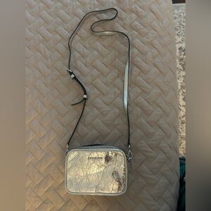 Michael Kors Metallic Silver Crossbody Bag